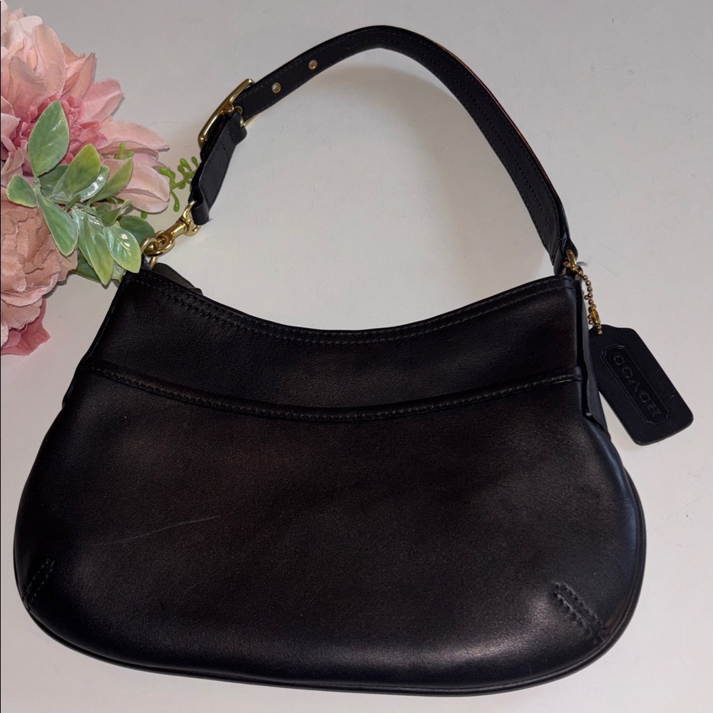 COACH Brown Y2K Legacy West Demi Pouch Shoulder Bag Tanned Leather NYC 90s girl